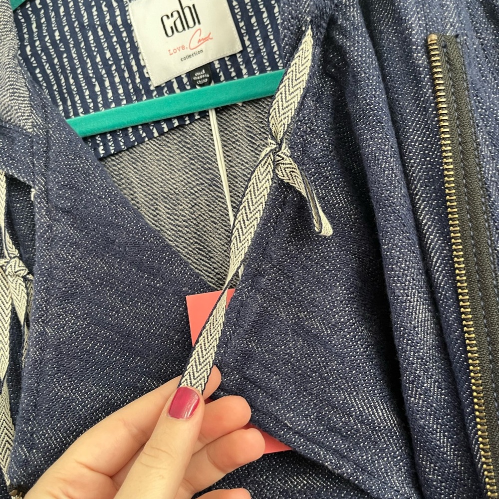 CAbi Love, Carol Collection Adventure Anorak Indigo Denim Jacket sz M - Picture 6 of 9